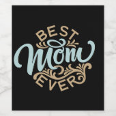Meilleure maman jamais Word Art Classic Sticker ro (Étiquettes simples)