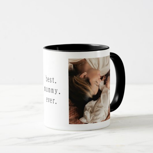 Meilleure Maman Mug avec deux photos (Devant droit)