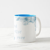 Meilleure Maman Mug Floral Bleu (Devant droit)