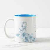 Meilleure Maman Mug Floral Bleu (Gauche)