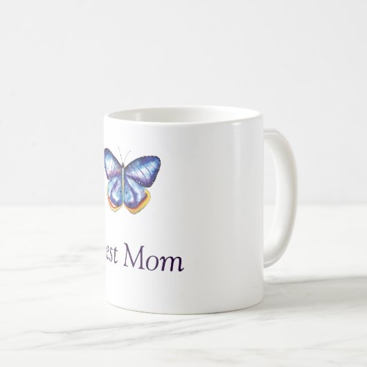 Meilleure maman Papillon Dessin Mug (Devant droit)