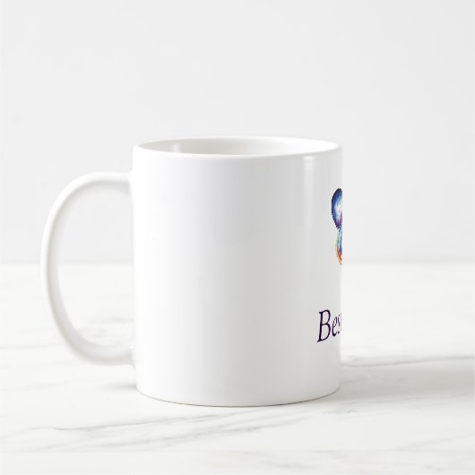 Meilleure maman Papillon Dessin Mug (Gauche)