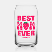 Meilleure maman personnalisée Fraise Fête des mère (Recto)