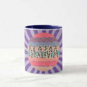 Meilleure maman Purple Floral Personnaliser Mug (Centre)