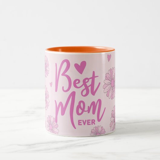 Meilleure maman rose Jamais Mère Fête Mug (Centre)