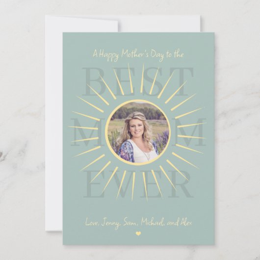 Meilleure maman rose moderne jamais carte de la Fê (Devant)