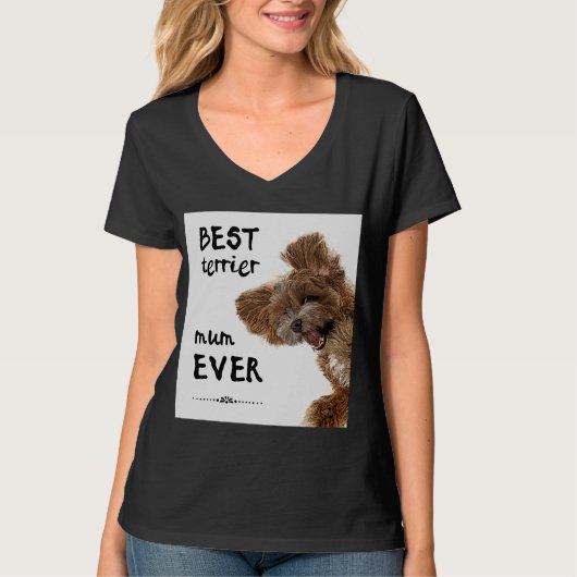 Meilleure maman terrier jamais T-shirt (Devant)