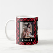 Meilleure mamie 3 Photo Diamant Buffalo Plaid Mug (Gauche)