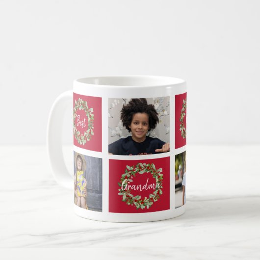 Meilleure mamie Café de Noël Mug (Devant gauche)