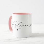Meilleure mamie mignonne calligraphie café Mug (Devant gauche)