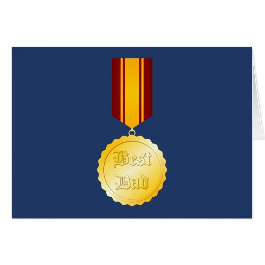 Meilleure médaille papa Broch Fête du Père (Devant horizontal)