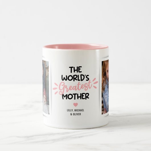 Meilleure Mère 2 Photo Mug à café à deux tons (Centre)