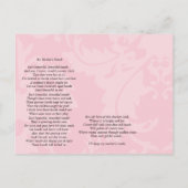 Meilleure mère Carte photo avec poème derrière (Dos)