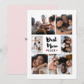 Meilleure Mère du Monde Collage de Photos Carte de (Devant / Derrière)