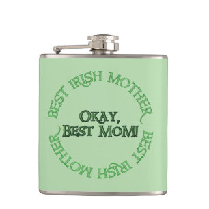 Meilleure mère irlandaise flacon vert enveloppé
