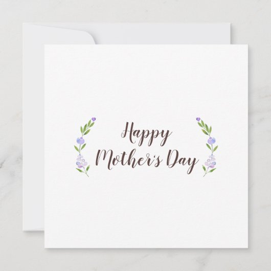 Meilleure Mère Jamais couronnes fleuries Carte de (Dos)