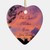 MEILLEURE MÈRE - Ornements cardiaques personnalisé (Droite)