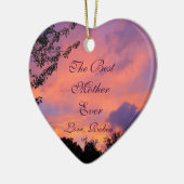 MEILLEURE MÈRE - Ornements cardiaques personnalisé (Gauche)