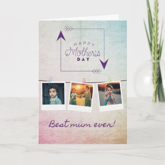 Meilleure mère toujours Carte photo de la fête des (Devant)