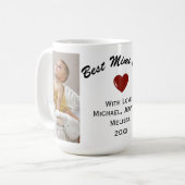 Meilleure Mug À Café Grand-Parent À Deux Photos (Devant gauche)