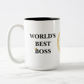 Meilleure Mug Boss du monde avec Couronne et Troph (Gauche)