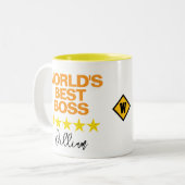 Meilleure Mug Boss du monde | Nom personnalisé dev (Devant gauche)