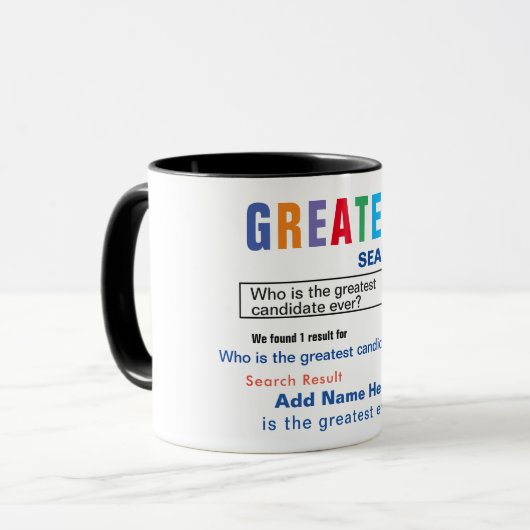 Meilleure Mug Cadeau Candidate (Devant gauche)