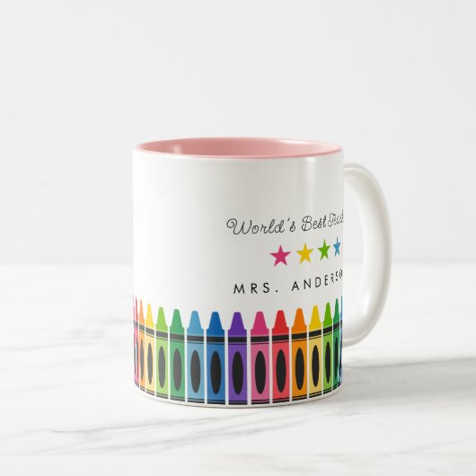 Meilleure Mug Cadeau Enseignant au monde (Devant droit)