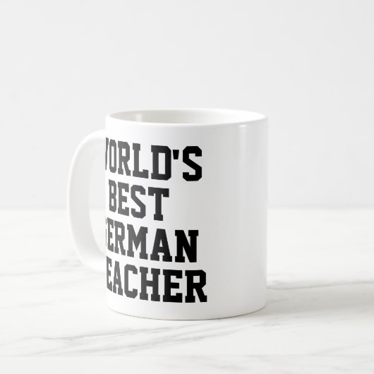 Meilleure Mug Cadeau Enseignant PE au monde (Devant gauche)