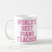 Meilleure Mug Cadeau Enseignant Piano au monde (Gauche)