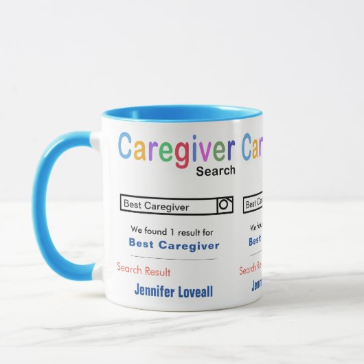 Meilleure Mug d'aidante personnalisée (Gauche)