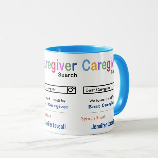 Meilleure Mug d'aidante personnalisée (Devant droit)