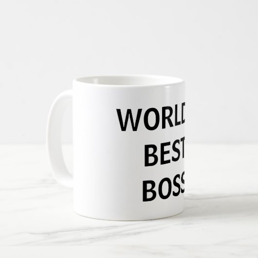 Meilleure Mug de bureau de patron du monde (Devant gauche)
