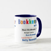 Meilleure Mug de gardien de livres sur mesure (Devant droit)