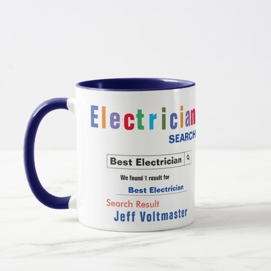 Meilleure Mug d'électricien sur mesure drôle (Gauche)