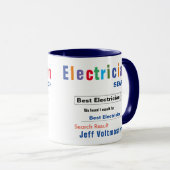 Meilleure Mug d'électricien sur mesure drôle (Devant droit)