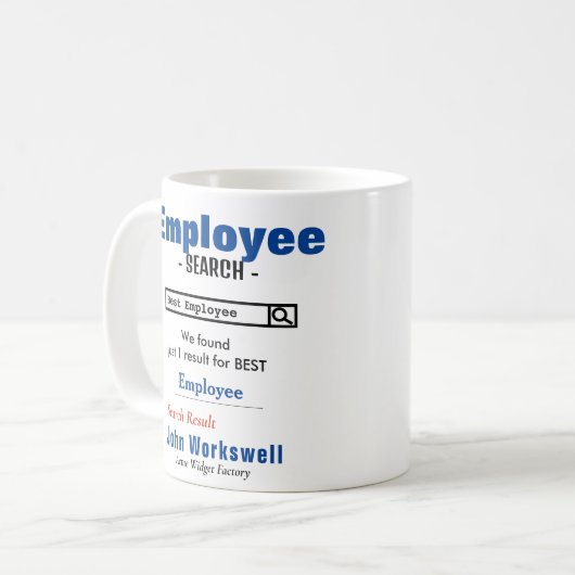 Meilleure Mug d'employé sur mesure drôle (Devant gauche)