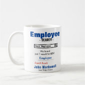 Meilleure Mug d'employé sur mesure drôle (Gauche)