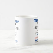 Meilleure Mug d'enseignant sur mesure drôle (Centre)
