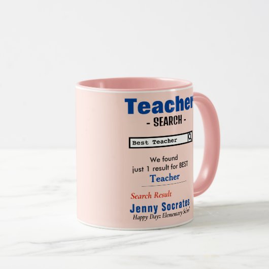 Meilleure Mug d'enseignant sur mesure drôle (Devant droit)
