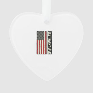 Meilleure Nounou Patriote Vintage Drapeau Chemise