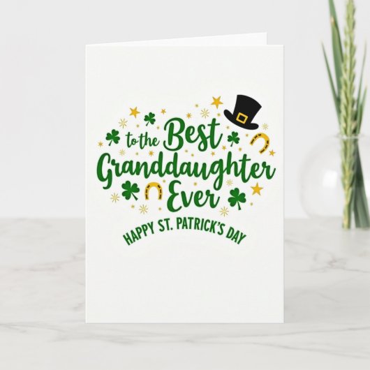 Meilleure petite-fille Carte St-Patrick (Devant)