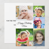 Meilleure photo collage photo Anniversaire carte d (Devant / Derrière)