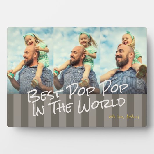 Meilleure Pop Pop Dans Le Monde Plaque Photo (Devant)