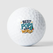 Meilleure Pops dans le Monde Balle de Golf (Recto)