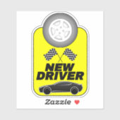 Meilleure prudence Nouveau Sticker de conducteur p (Feuille)