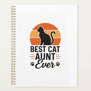 Meilleure Tante de Chat Vintage Sunset T-Shirt Des