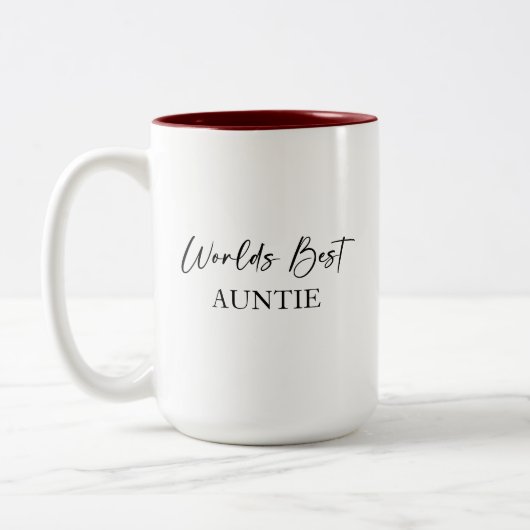 Meilleure tante et la Mug personnalisée la plus ai (Gauche)