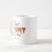 Meilleure Tante Jamais Brûlé Orange Café Mug (Devant gauche)