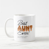 Meilleure Tante Jamais Brûlé Orange Café Mug (Gauche)